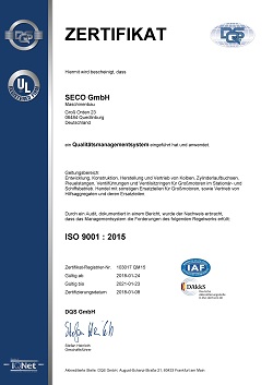 DQS certificate seco 2018